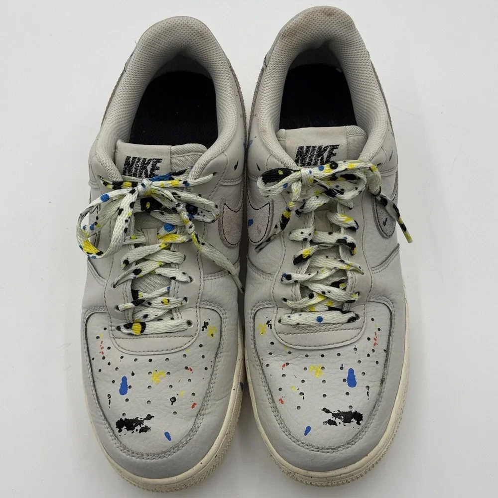 Nike Air Force 1 Low '07‎ LV8 Paint Splatter 2021 Size 8.5 CZ0339-100 Sneakers